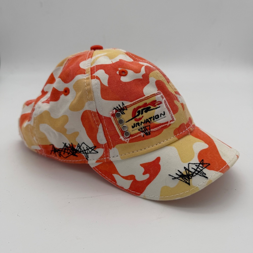Chase Authentics Dale Earnhardt Jr NASCAR Camo Hat Orange Yellow JR Nation Cap